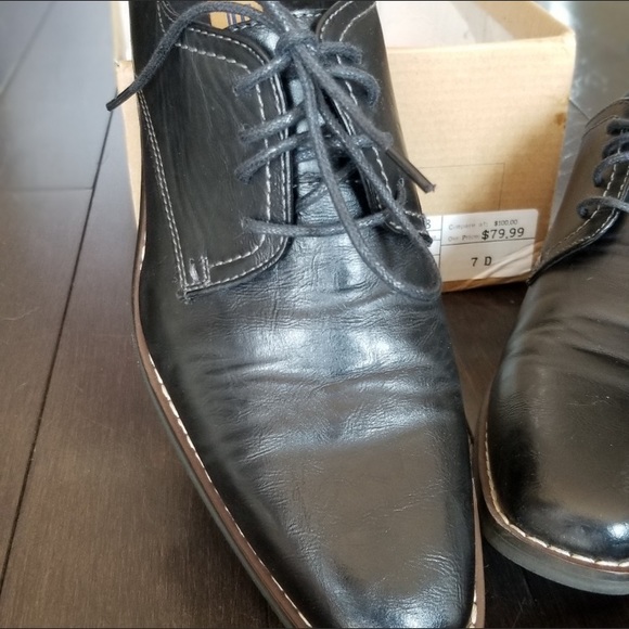 Men's black and tan dress formal shoes - Picture 2 of 3